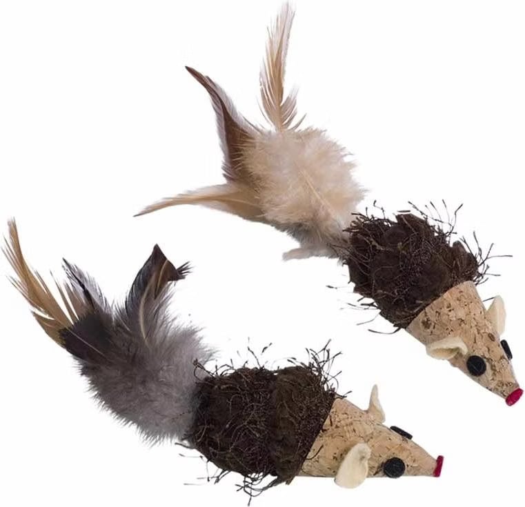 Comparer les prix de Nobby Souris en lige, pack de 2, avec hochet, Jouets pour chat