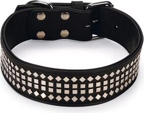 Vintage Collier+Rivets Noir 70Cm50Mm - Mon Animalerie