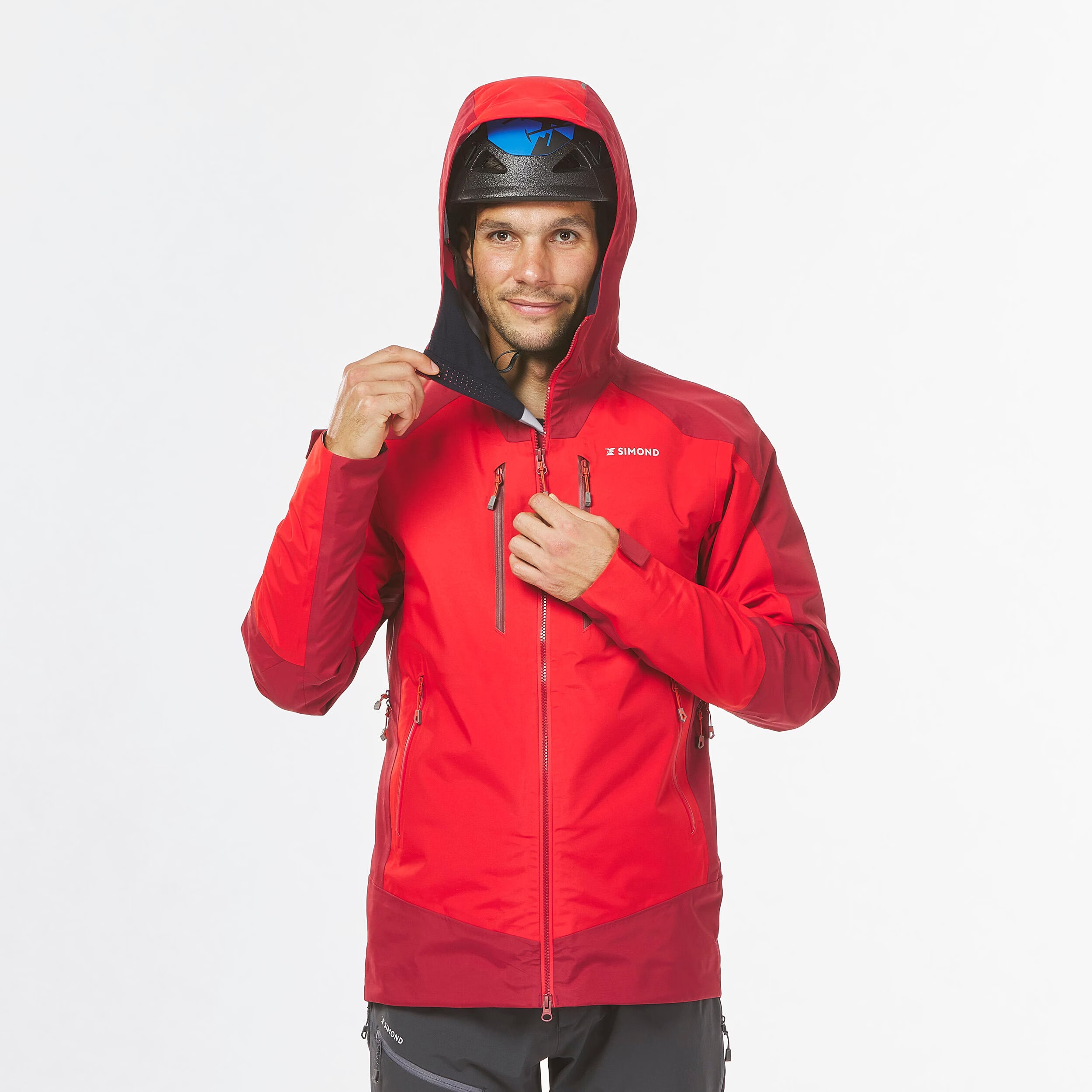 Alpinism Regenjacke Rot Herren Damen Wasserdicht Atmungsaktiv