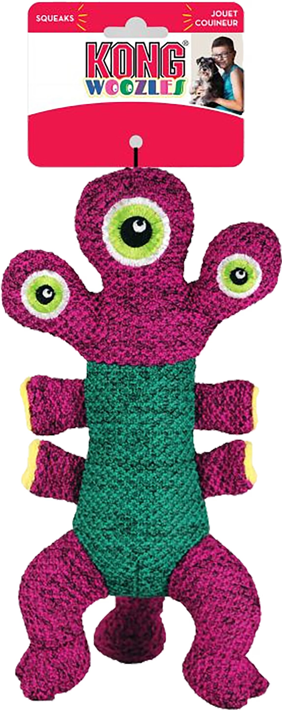 KONG Woozles Rose M 28 X 13,5 X 11cm, Jouets pour chien