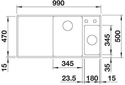 Blanco Axia III 6 S-F (99 cm 50 cm) kaufen