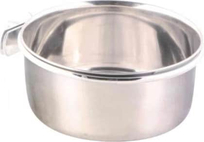 Meilleurs prix pour Ecuelle Inox Avec Vis De Fixation, 600 Ml/Ø 12 Cm - Mon Animalerie