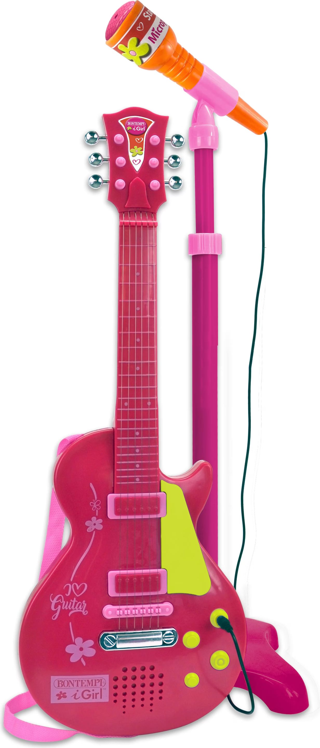 Bontempi Electric Guitar with Microphone Pink buy at Galaxus
