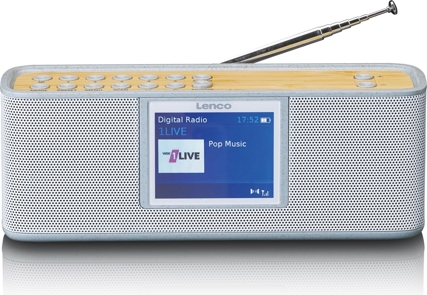 Lenco DAB+ Radio Tragbar Mit Bluetooth - Graues Digitalradio Mit Akku