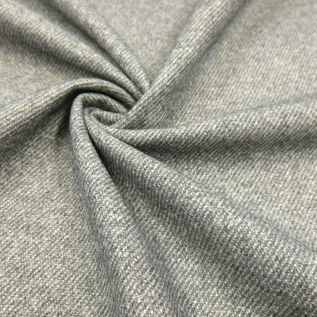 Stoffrestposten Eleganter Wollstoff Feiner Streifen-Look Grau Galaxus