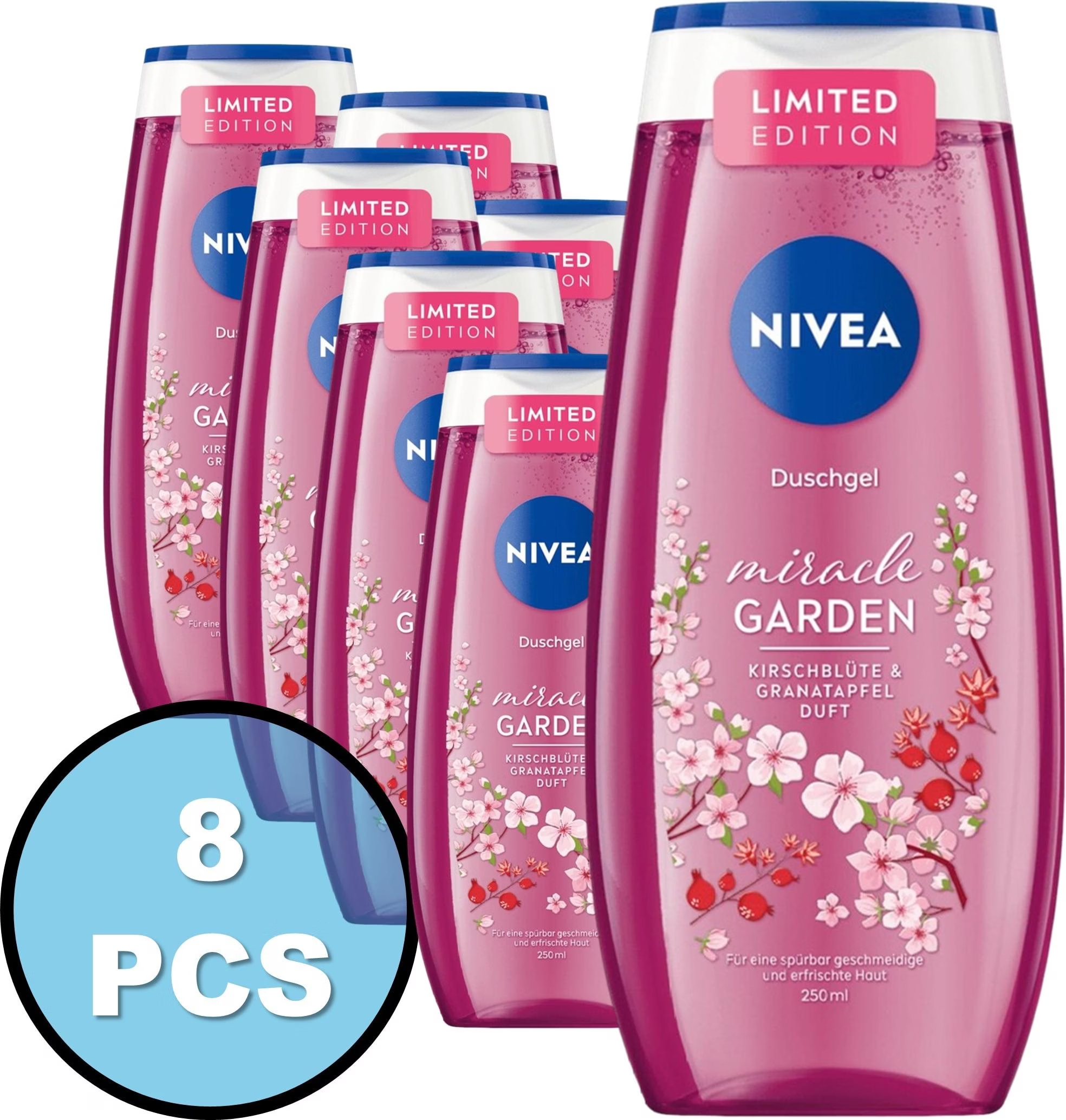 NIVEA 8xDuschgel miracle Garden Kirschblüte kaufen bei Galaxus
