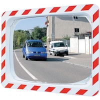 SPL Traffic mirror H400xW600mm plastic,red/white f.2 directions 9m SPL