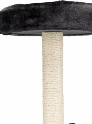 TRIXIE Tarifa Arbre a chat Hauteur 52 cm gris et noir peluche et sisal naturel