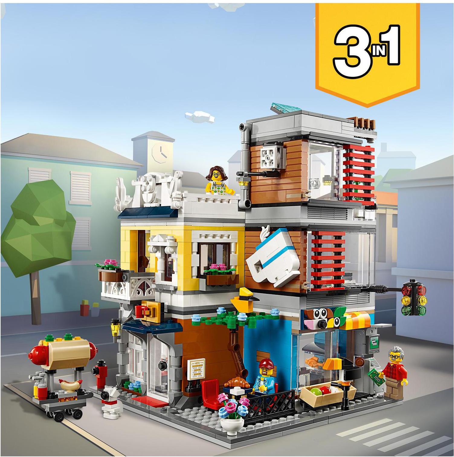 Lego cafe and pet shop shop