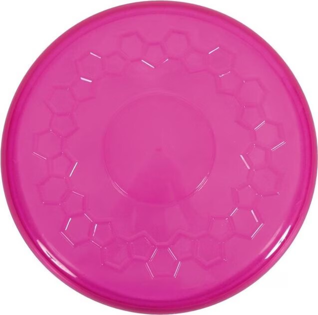 Jouet frisbee pop framboise pour chien