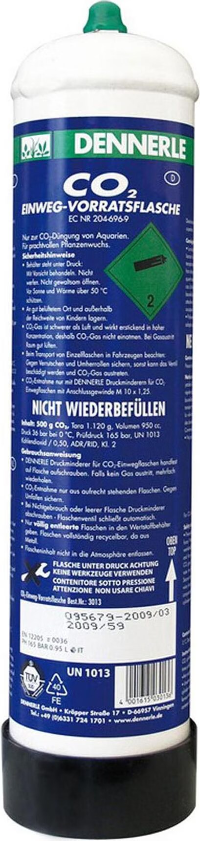 CO2 Bouteille jetable Dennerle