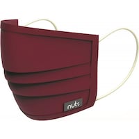 Nuts HEIQ Viroblock Textile Mask Red (1 x)