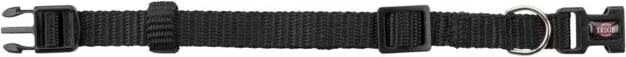 Collier Trixie Premium noir taille XXS–XS tour de cou 15–25 cm x 1 cm - pour chien
