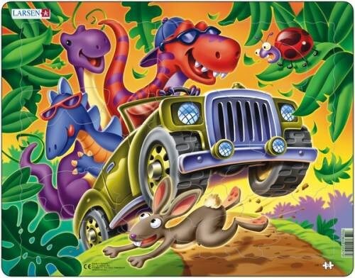 Larsen Puzzle Dinos auf Jeepsafari kaufen
