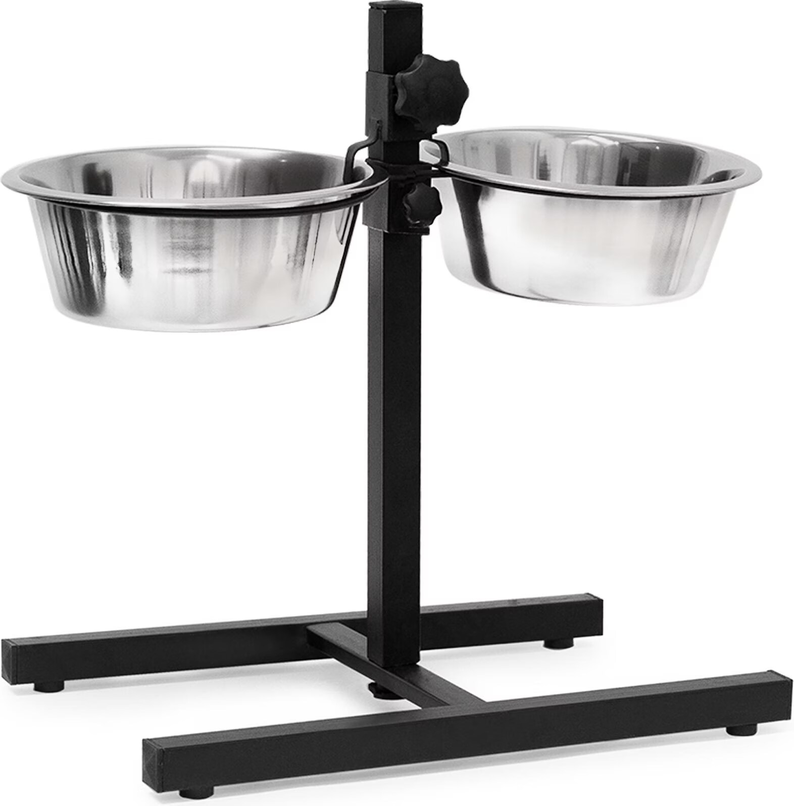 Meilleurs prix pour Relaxdays Gamelles pour chiens, 1,6 l, acier inoxydable, HLP 42 x 46 x 27 cm, hauteur réglable, antidérapant, argenté