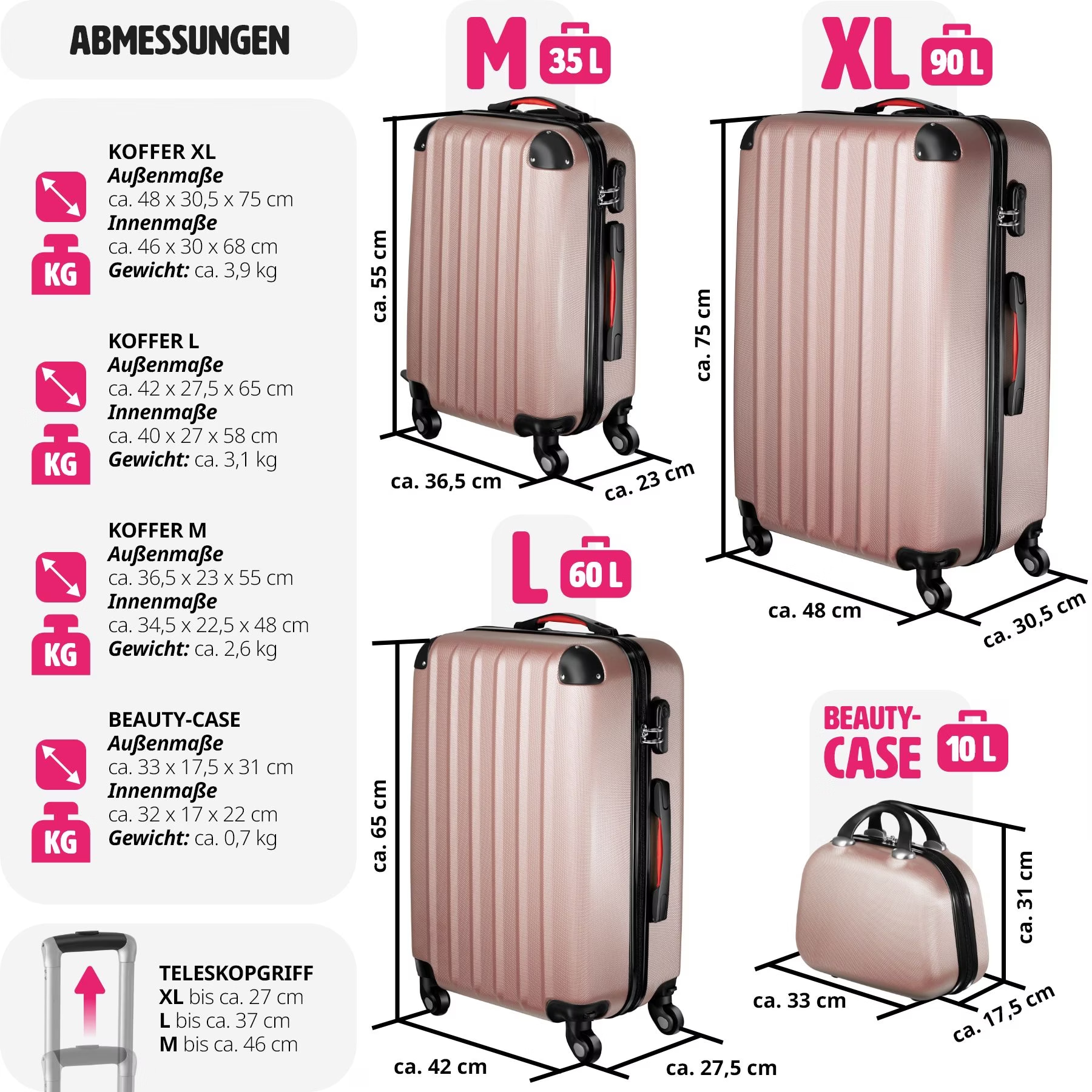 Koffer maße 23 kg clearance