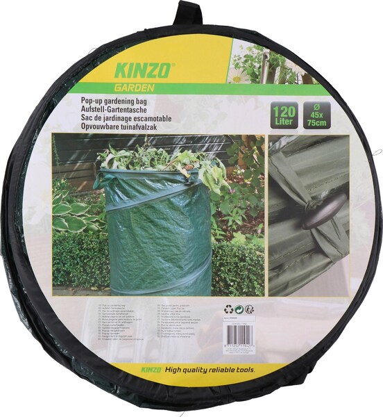 Kinzo Gartenabfallsack PopUp, 120 Liter, Dunkelgrün, 75 x 45 cm Galaxus