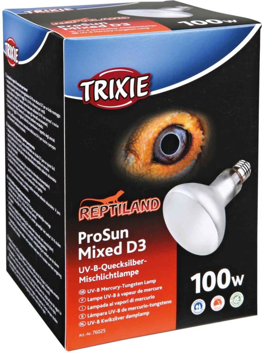 Meilleurs prix pour Lampe UV-B à vapeur de mercure 100 W ProSun Mixed D3 pour reptile - Trixie - TR-76025