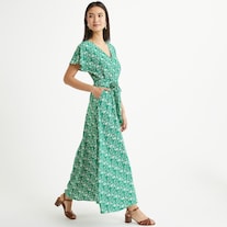 Anne Weyburn Flared maxi dress with floral print