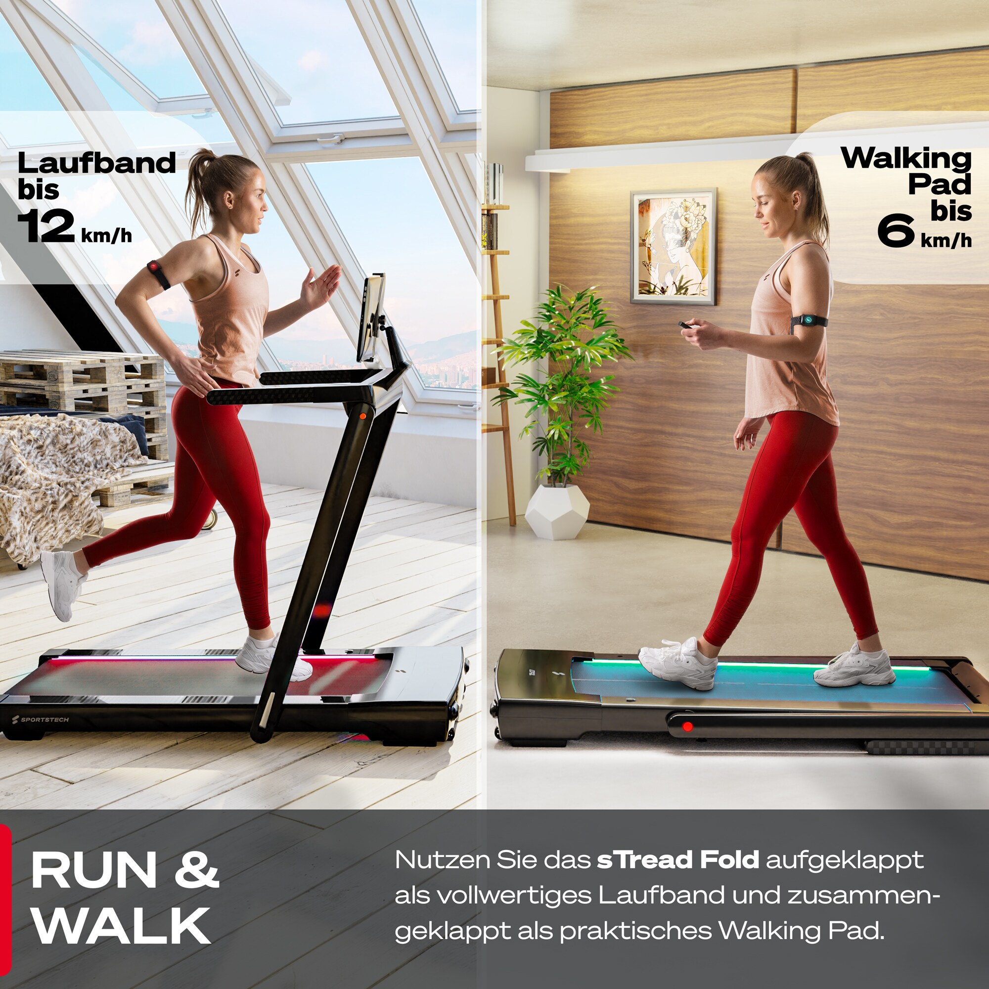 Sportstech 2in1 treadmill buy at Galaxus