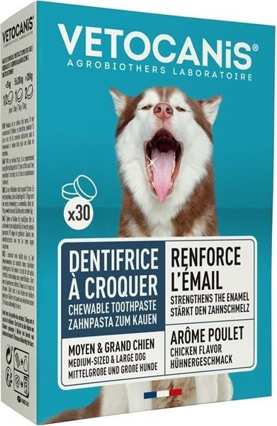 Meilleurs prix pour Dentifrice Pour Chien À Croqué Vetocanis - Le Paquet De 48g