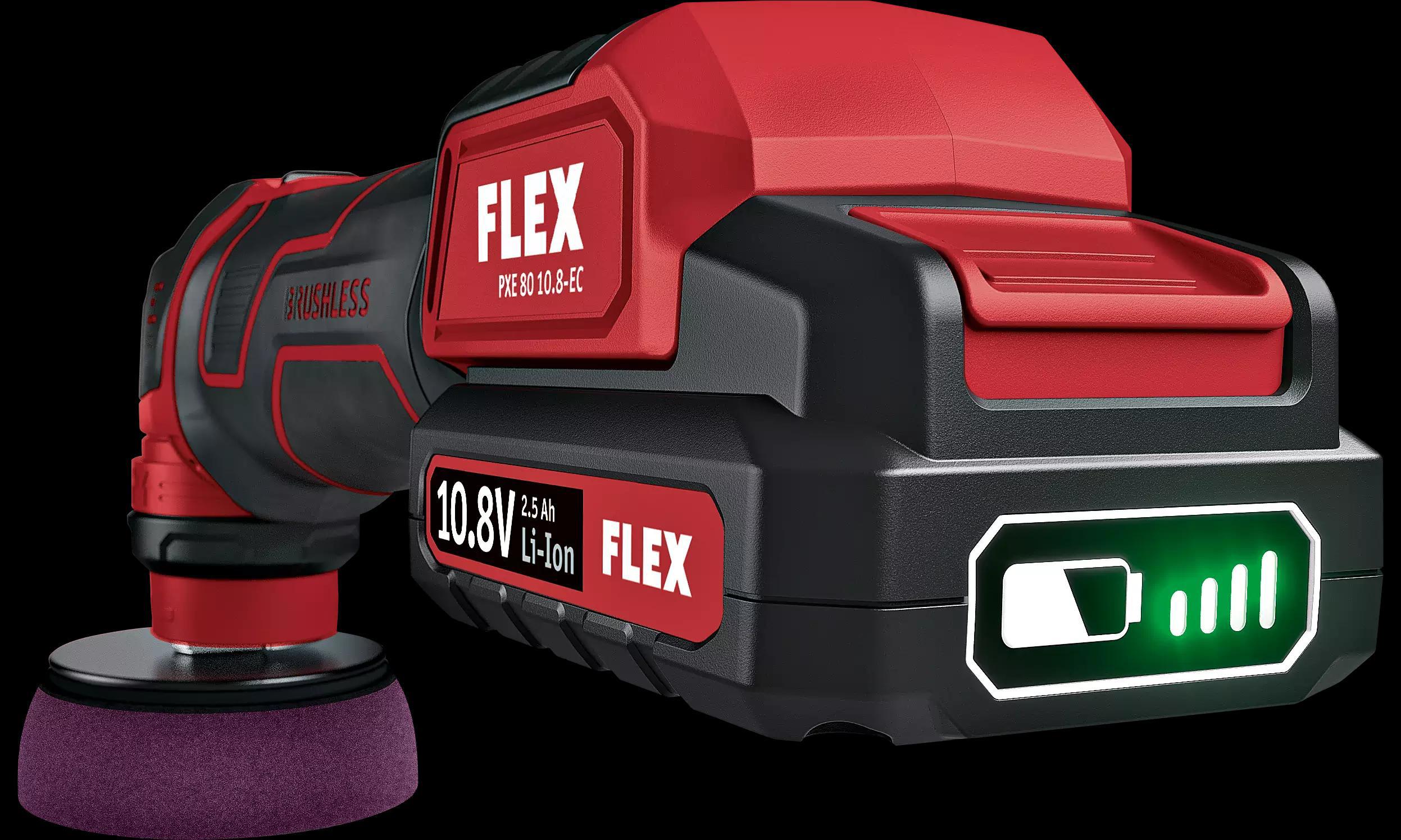Flex Der smarte Akku-Polierer 10 8V PXE 80 10.8-EC/2.5 P-Set Galaxus