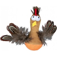 Trixie Stand up chicken with feathers and sound (Plush toy, Employment toy)