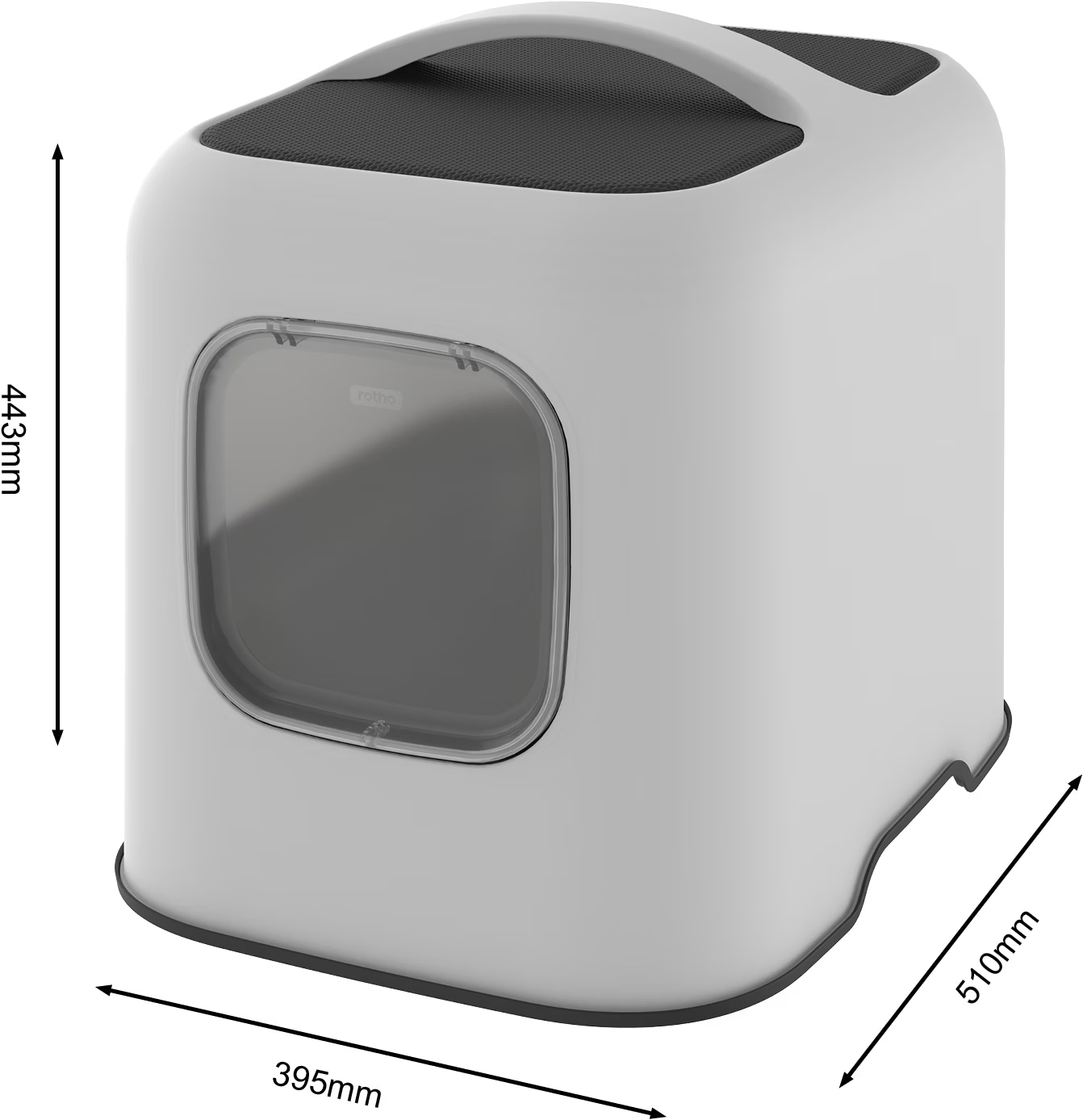 Maison de toilette Rotho MyPet BIALA pour chat - blanc