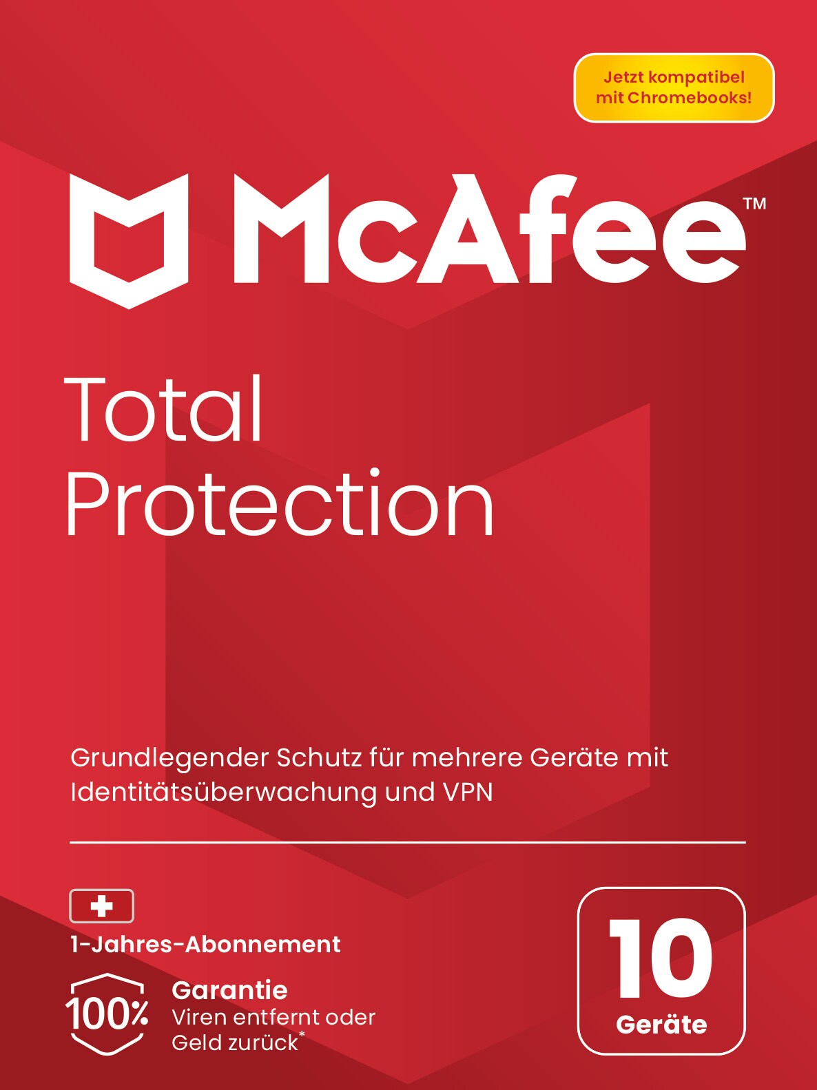 McAfee Total Protection with Safe Connect Premium (1 J. 10 x Windows Mac OS iOS Android Abo Deutsch) Galaxus