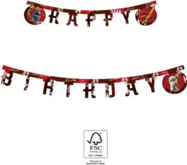 Procos Hängedekoration Buchstabengirlande Happy Birthday Lego Ninjago FSC