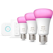 Philips Hue White & Color Ambiance BT Starter-Set (E27, 9 W, 1100 lm, 3 x, F)