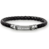 Thomas Sabo Bracelet (22 cm, Leather, Silver)