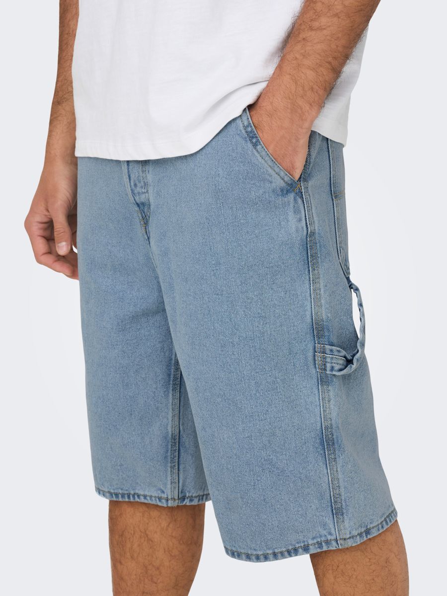Only & Sons Long Fit Jeansshorts (XXL) kaufen