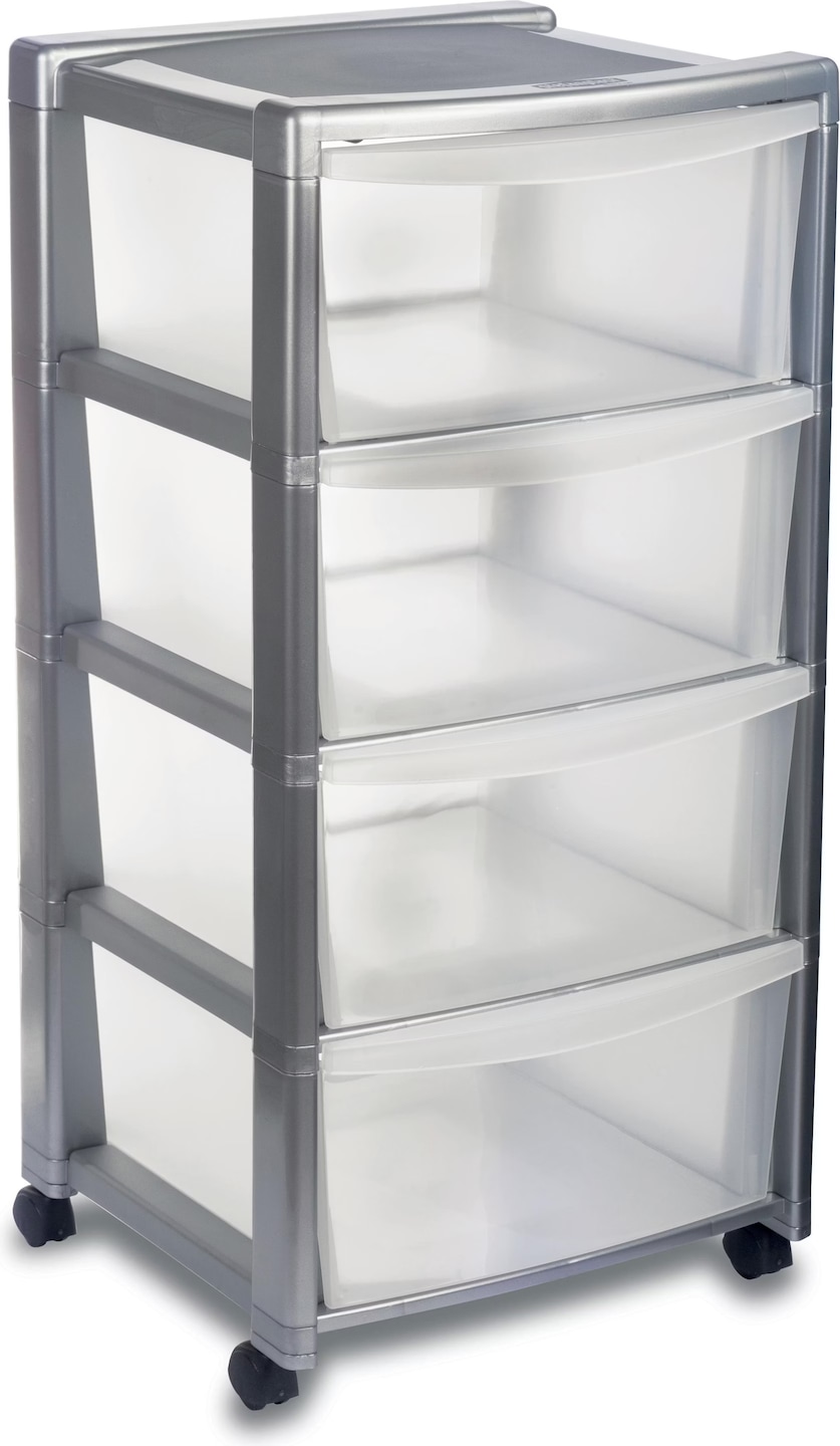 Cassettiera Stefanplast 3 Cassetti - 40x40x63cm, Plastica, Con Ruote, Made In Italy - Foto 4