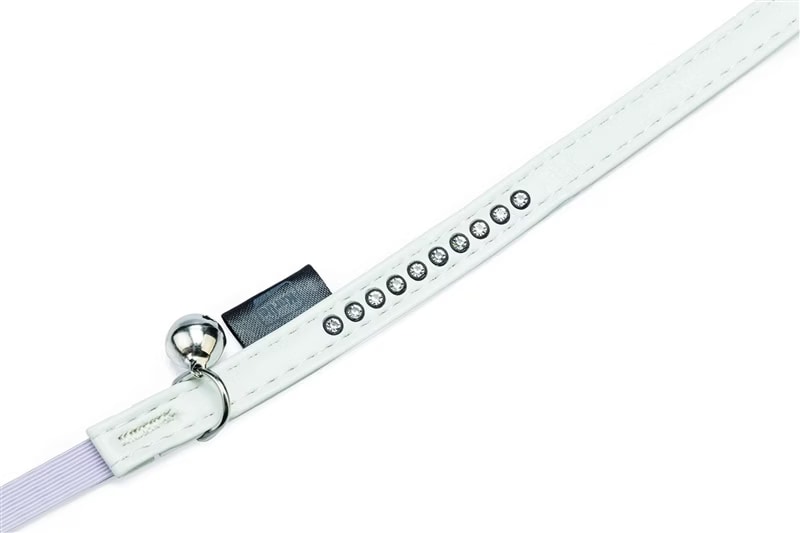 Art leather plus collier chat blanc