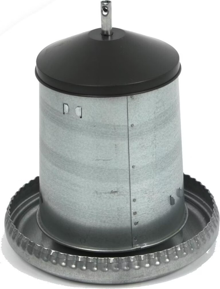 Comparer les prix de EBI Duvo+ Silo  aliments pour poules galvanis avec couvercle, Gamelle