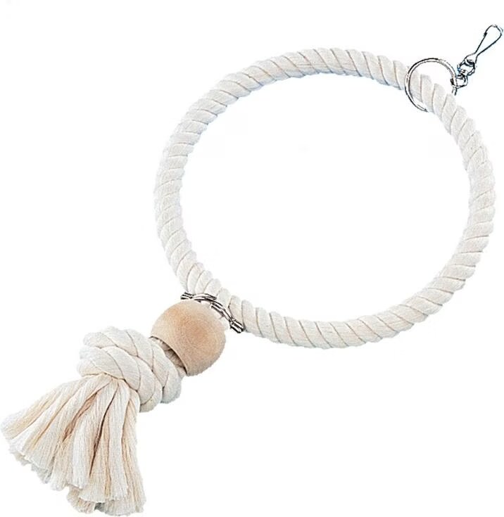 Comparer les prix de Nobby Cage Toy, anneau en coton avec bloc en bois, Amnagement pour volire