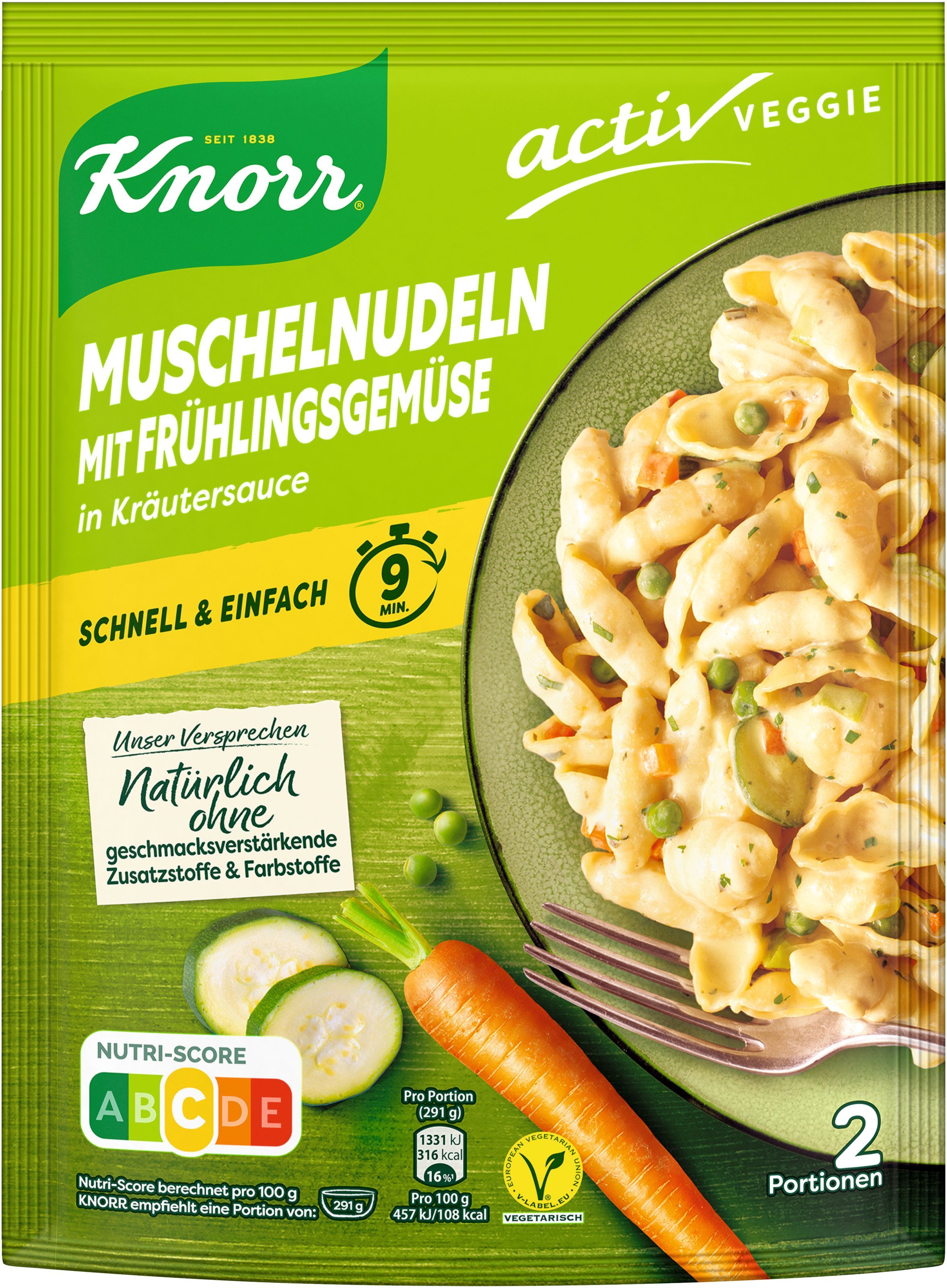 Knorr Veggie Muschelnudeln mit Frühlingsgemüse (155 g) - Galaxus