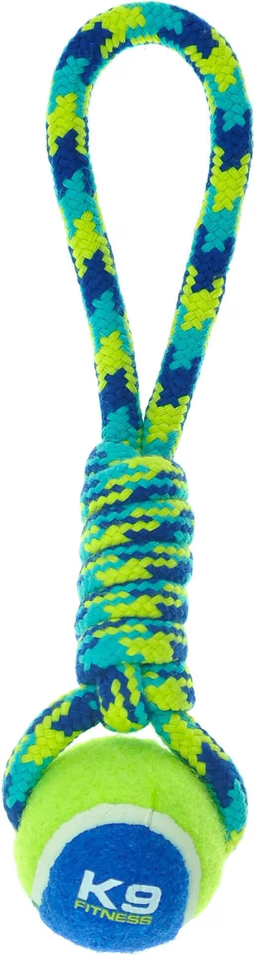 Comparer les prix de Zeus Jouet pour chiens K9 Fitness Tennis Ball Rope Tug (Jouets à lancer), Jouets pour chien