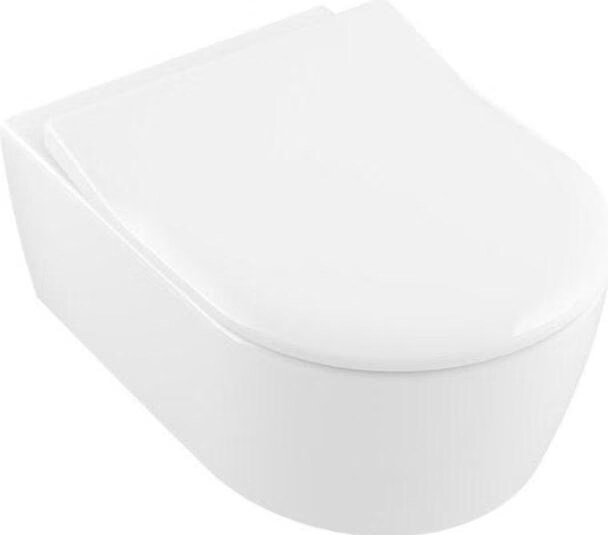 Villeroy & Boch, Toilette + Bidet, V&B Combi-Pack AVENTO m WWC ti. DF und WC-Sitz SlimSeat we