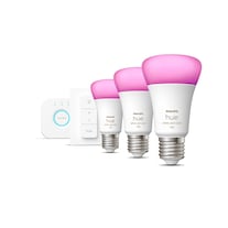 Philips Hue White & Color Ambiance BT Starter-Set (E27, 9 W, 1100 lm, 3 x, F)