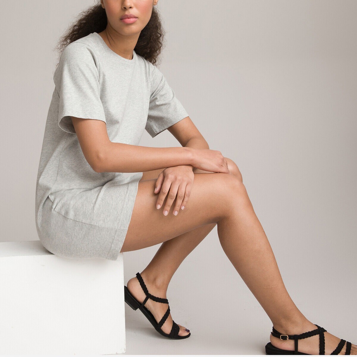 La Redoute Collections Shirtkleid mit Rundhals und kurzen Ärmeln (S) Galaxus UB10497