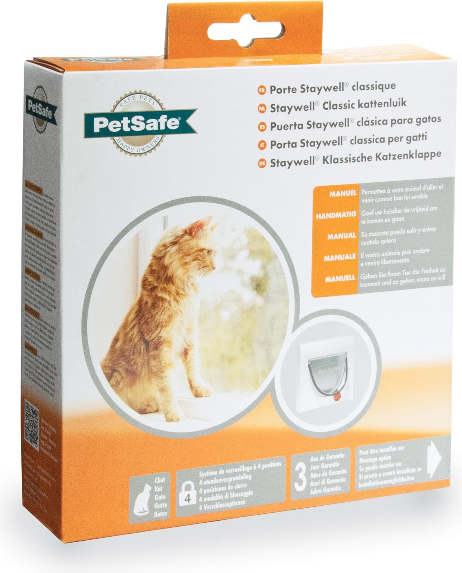 Comparer les prix de PETSAFE Porte Staywell classique 4 positions - Blanc - Pour chat