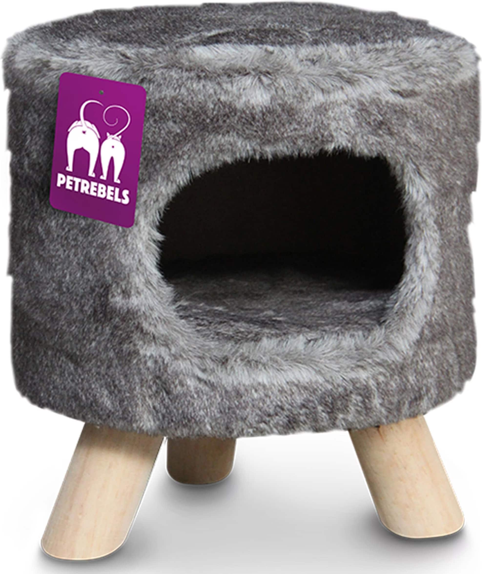 Comparer les prix de Petrebels Meuble pour chats Victoria (45 cm, Gris), Arbre à chat