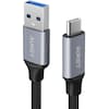 Aukey USB A - USB Type-C Nylon (1 m, USB 3.0)