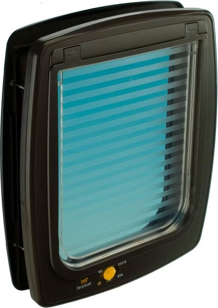 Meilleurs prix pour Ferplast Porte pour chiens et chat SWING 15 Chatière porte basculante, installation uiverselle, entrée et sortie, contrôlable, 4 positions, système de protection contre les courants d'air, tunnel compet, 41,21x9,6x h 48,2 cm Marron