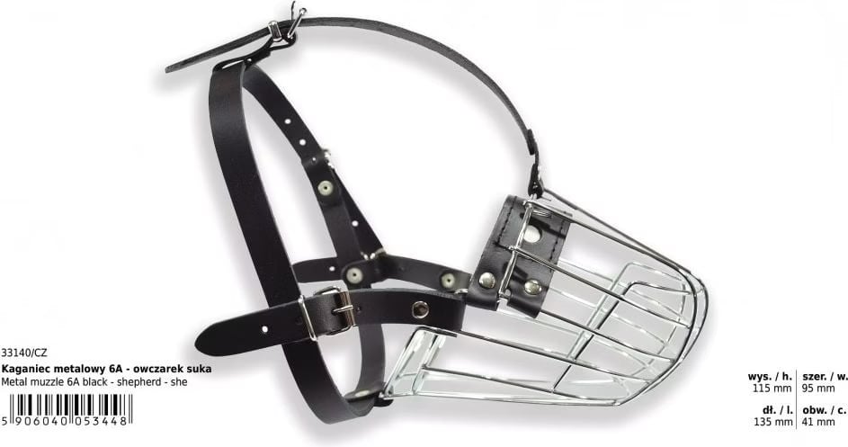 Meilleurs prix pour Dino Muselire en mtal - 6a Berger allemand (Chien, Sport canin), Collier + laisse