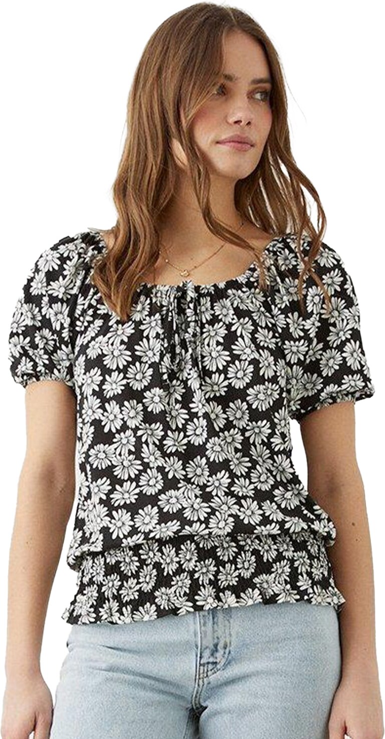 Dorothy Perkins Ditsy Print Gerafftes Top (M) kaufen