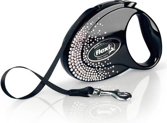 Comparer les prix de Flexi Glam Splash Crystal with Swarovski crystals M - Laisse rtractable pour chien - 5 m - Noir (M, Chien, Gnral), Collier + laisse
