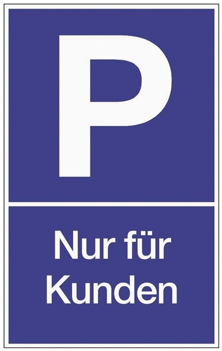HP Autozubehör Parkplatzbeschilderung Parken für Kunden L250xB400 mm Kunststoff blau/weiß Galaxus